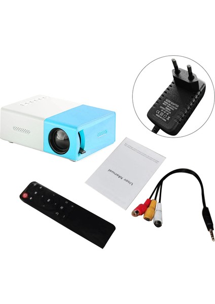 Okul Sezonu Çok Fonksiyonlu Sınıf Mini Projektör LED Mini Kablosuz 1080P Hd Projektör Ab Fişi, Mavi-Beyaz (Yurt Dışından) modelleri