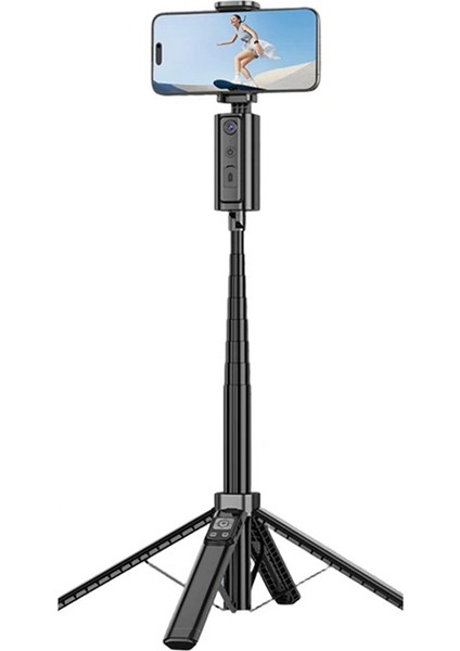 Akıllı Telefon Aı Takip Yüz Takibi 360 Dönen Tripod Seyahat Taşınabilir Selfie Stick Vlog Çekim Anti Shake Tripod (Yurt Dışından)