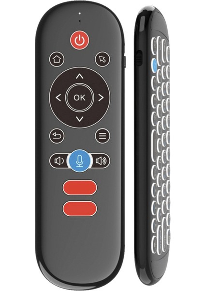 2.4g Ir Air Fare Uzaktan Kumanda USB Alıcı Ingilizce Kablosuz Mini Klavye Arka Işıklı Android Akıllı Tv Kutusu (Yurt Dışından)