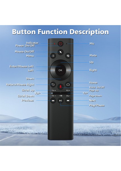 Q21 Kablosuz Ses Uzaktan Kumandası 2.4g Bluetooth 5.0 Ir Öğrenme Hava Faresi, Android Tv Kutusu Için 6 Eksenli Jiroskoplu (Yurt Dışından) fiyatları