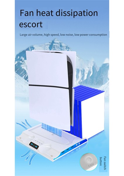 Ps5 Soğutma Istasyonu Için Rgb Soğutma Fanı USB Arayüzleri Sabit Sürücü/uzaktan Kumanda/disk Depolama Siyah (Yurt Dışından) indirimleri