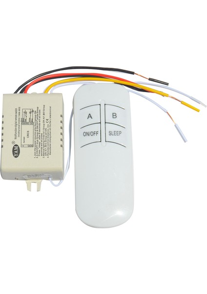 Kablosuz Açık/kapalı 2 Yolu 220V Lamba Uzaktan Kumanda Anahtarı Alıcı Verici Denetleyici Lambası Ana Değiştirme Parçaları (Yurt Dışından)