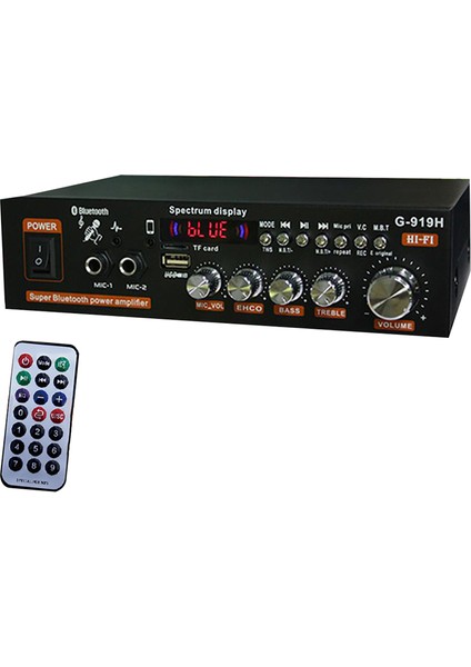 1000W G919H Ana Güç Amplifikatörü Hıfı Bluetooth 5.0 Ses Ses Amplifikador Subwoofer Hoparlörler USB Amplifikatör-Ab Fişi (Yurt Dışından) fiyatları