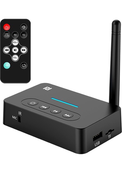 Nfc Bluetooth Ses Alıcı Verici USB Tf Kart Müzik Oynatma Aux Audio Amplifikatör Stereo Kablosuz Adaptör (Yurt Dışından)