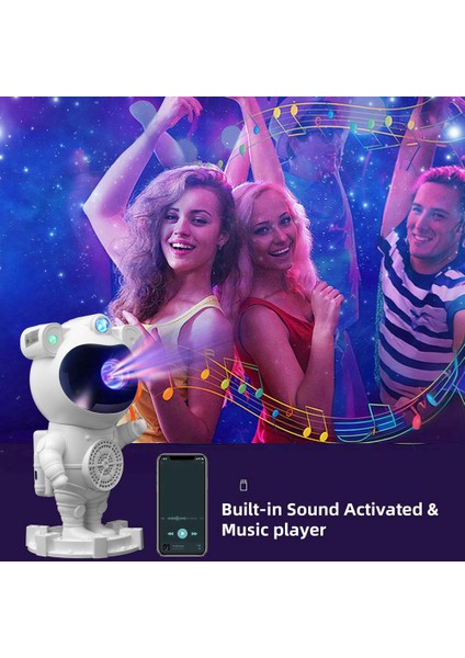 Galaxy Night Light Yıldız Astronot Bluetooth Hoparlör, Zamanlayıcı, Uzaktan - Yatak Odası ve Hediyeler Için Mükemmel (Yurt Dışından) fırsatları