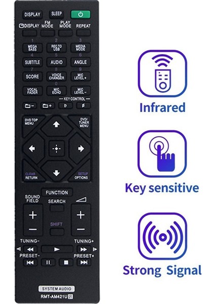 RMT-AM421U Remote&#39;u Sony MHC-V73D MHC-V83D MHC-M80D MHC-M60D MHC-M40D HCD-M40D Home Ses Ses Stereo Sistemi (Yurt Dışından) fiyatları