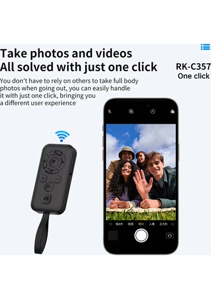 Uzaktan Kumanda Type-C Şarj Edilebilir Deklanşör Düğmesi Bluetooth 5.3 Navigasyon Için Kablosuz Denetleyici Roman Okuma Siyah (Yurt Dışından) fırsatları