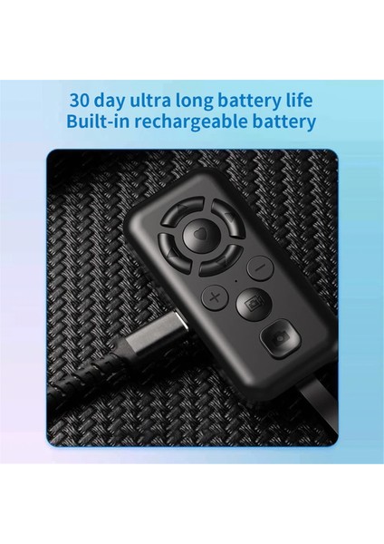 Uzaktan Kumanda Type-C Şarj Edilebilir Deklanşör Düğmesi Bluetooth 5.3 Navigasyon Için Kablosuz Denetleyici Roman Okuma Siyah (Yurt Dışından) indirimleri