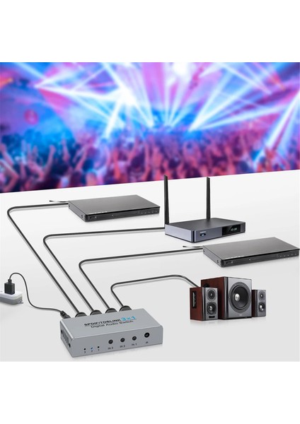 3-Port Toslink Anahtarlama Dijital Optik Audio Anahtarlayıcı 3x1 Ir Uzaktan Kumandalı Alüminyum Spdıf Switcher (Yurt Dışından) modelleri