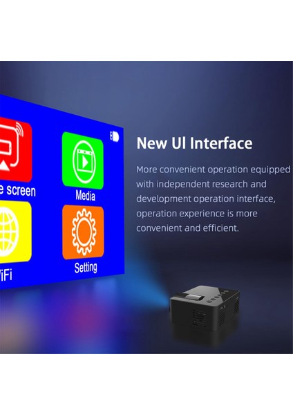 Projektör LED Hd 1080P Kablosuz Cep Telefonu Mini Projektör Projektör Stand Taşınabilir Ev Sineması Video Oynatıcı (Yurt Dışından) modelleri