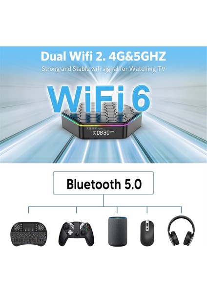 T95Z Plus Android 12 Tv Kutusu 8k Allwinner H618 2.4g 5g Wifi 6 Bt 5.0 Medya Oyuncu Android Kutusu 2GB+16GB, Ab Fiş (Yurt Dışından) indirimleri