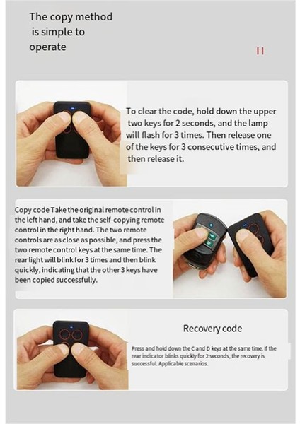 Akıllı Ev Klonu Uzaktan Kumanda 433MHZ Otomatik Kopya Uzaktan Kopya Çok Frekanslı Kablosuz Klonlama Garaj Kapısı Açıcı (Yurt Dışından) modelleri