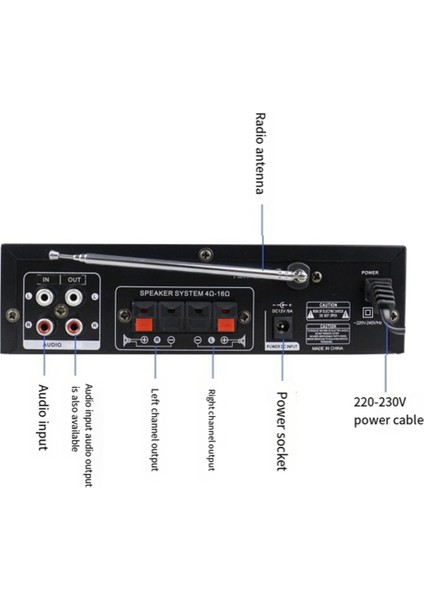 BT-309A Hoparlörler Için Bluetooth 5.0 Amplifikatör 2.0 Kanallı Araba Ses Power Amp Bas Hifi Müzik Çalar Ab Fiş (Yurt Dışından) modelleri