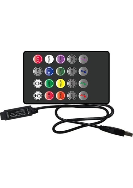 5V Müzik Rgb Kontrolör USB Kontrolü 20KEY Rgb Denetleyicisi Ir Kablosuz Müzik Senkronizasyonu LED Işık Şeritleri Için Işık Dimmer (Yurt Dışından) fiyatları