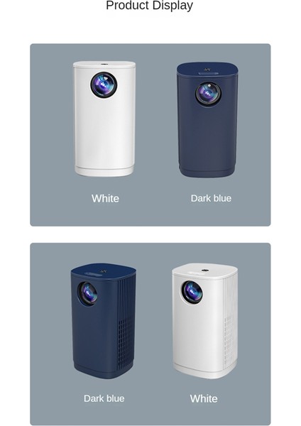 Mini Projector 1080P Kablosuz Film Projektörleri 100 Inç Aynı Ekran Tekniği Ev Sineması Video Oyuncusu Ab Eklenti-B (Yurt Dışından)