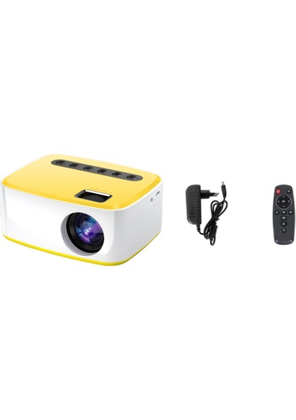 Projektör LED 1080P Aynı Ekran Sürümü Kablosuz Cep Telefonu Mini Projektör Ev Sineması Video Oynatısı Ab Takma B (Yurt Dışından)