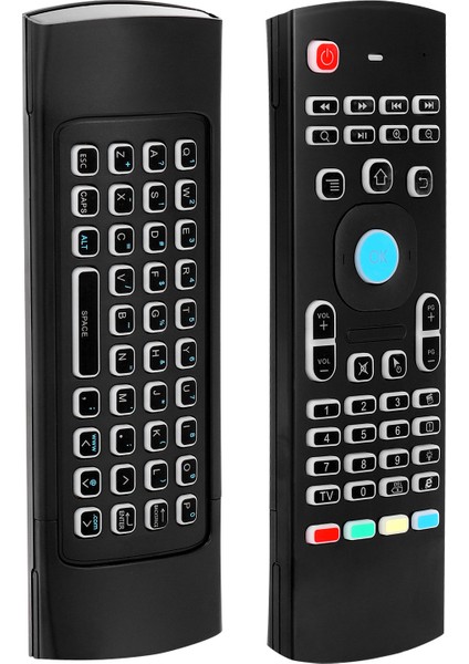 Android Tv Kutusu Için Air Fare, Mini Kablosuz Klavye Rgb Arkadan Aydınlatmalı Mx3 Pro Ir Öğrenme ile Hava Uzak Fare Kontrolü (Yurt Dışından)