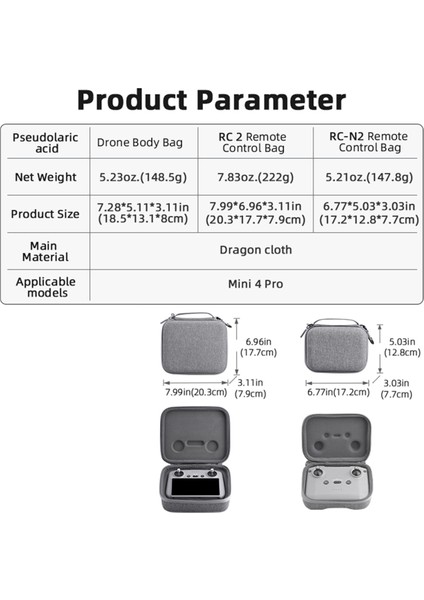 Djı Mini 4 Pro Depolama Çantası Uzaktan Kontrolör Kılıfı Taşınabilir Taşıma Kutusu Çanta Akıllı Kontrolör Aksesuarları (Rc2) (Yurt Dışından) fırsatları