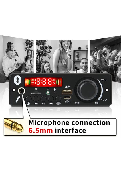 Bluetooth 5.0 Mp3/wav/flac Amplifikatör Kod Çözücü Kartı 24V 2X80W Mıc, Usb/tf/fm ve Gürültü Azaltma ile Araba Ses Sistemi (Yurt Dışından) fiyatları