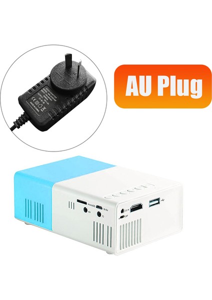 Okul Sezonu Çok Fonksiyonlu Sınıf Mini Projektör LED Mini Kablosuz 1080P Hd Projektör Au Fişi, Blue-White (Yurt Dışından) fırsatları