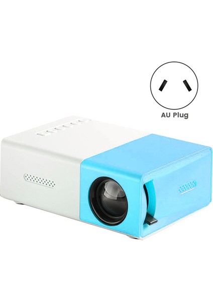 Okul Sezonu Çok Fonksiyonlu Sınıf Mini Projektör LED Mini Kablosuz 1080P Hd Projektör Au Fişi, Blue-White (Yurt Dışından) indirimleri