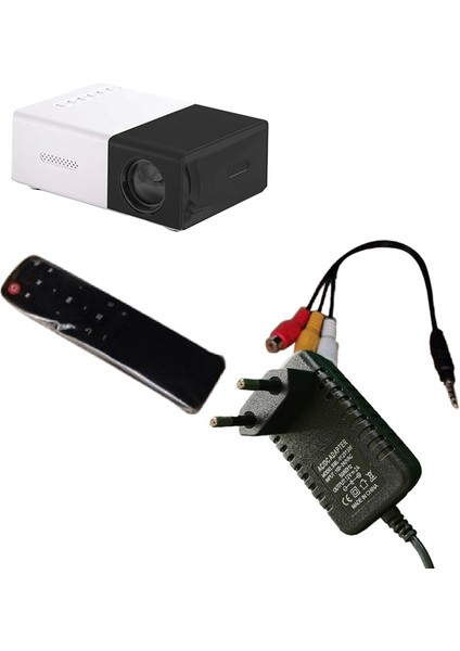 Okul Sezonu Çok Fonksiyonlu Sınıf Mini Projektör LED Mini Kablosuz 1080P Hd Projektör Ab Fişi, Black-White (Yurt Dışından) indirimleri