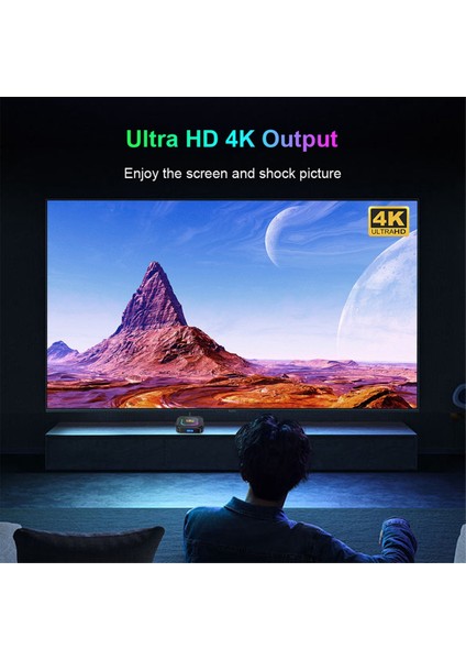 4+32G Akıllı Tv Kutusu Android 13 RK3528 HDR10 8k Rgb Işık Bt 5.0 Wifi6 Ses Medya Oyuncu Tv Kutusu Ingiltere Fiş (Yurt Dışından)