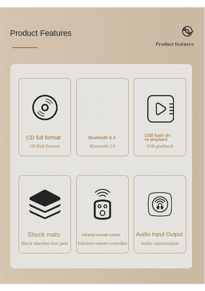 Taşınabilir Kablosuz Bluetooth Hoparlör, Çok Fonksiyonlu Reprodud CD Retro, Kayıt Ses Çalar Koyu Yeşil (Yurt Dışından) fırsatları