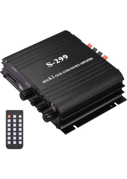 S-299 Mini 4.1 Ses Stereo Güç Amplifikatörü Bt Taşınabilir Araba ve Ev Çift Kullanımlı 4X40W Uzak Ses Amplifikatörü Ab Fişi (Yurt Dışından)