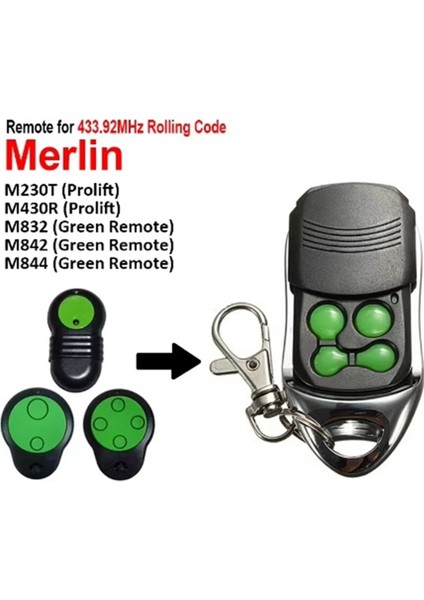 Garaj Kapısı Uzaktan Kumanda 433.92MHZ Merlin M832 M842 M844 230T 430R Yedek Kapı Açıcıları Için Yuvarlanma Kodu (Yurt Dışından) indirimleri