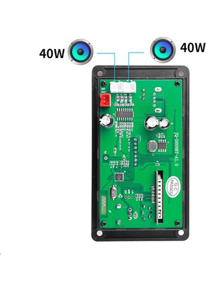 Renkli Ekran Mp3 Çalar Kod Çözücü Panosu 2X40W Amplifikatör Çağrı Kaydı Bt Araba Fm Radyo Modülü Desteği Tf USB Aux 3.5 Wav (Yurt Dışından) fırsatları