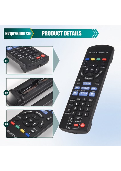 N2QAYB000736 Panasonic Blu-Ray Oynatıcı Uzaktan Kumanda Uzaktan Kumanda DMPBD75GN DMPBD77GNK (Yurt Dışından) indirimleri