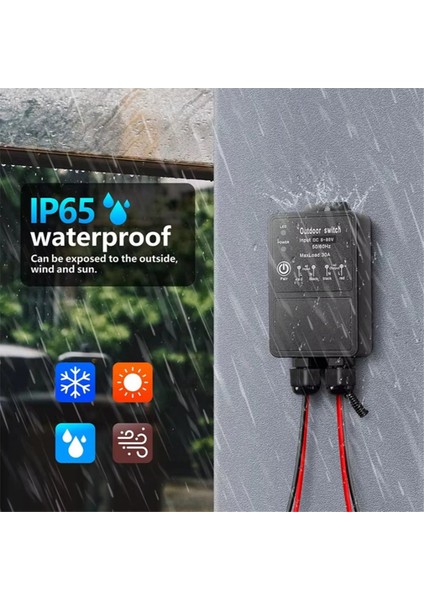 433MHZ Kablosuz Uzaktan Kumanda Anahtarı Su Geçirmez Kablosuz Alıcı DC8V-80V 30A Pompa Fan Işığı Için Verici (Yurt Dışından) modelleri