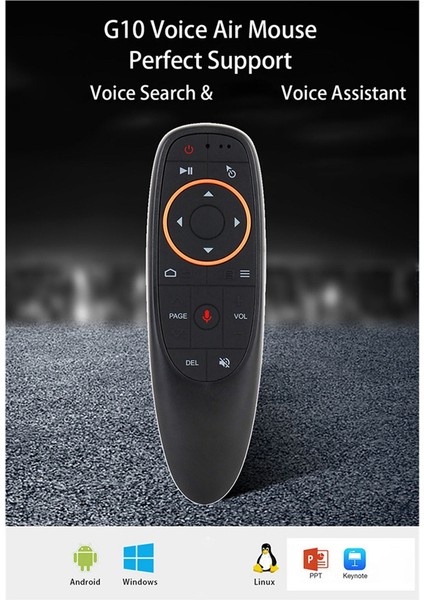 G10S 2.4g 3 Pcs/set Sesli Hava Uçan Fare Jiroskop Kablosuz Kızılötesi Arka Işık Tv Seti Üst Kutu Uzaktan Denetleyici (Yurt Dışından) fırsatları