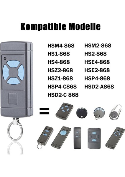 2 Garaj Kapısı Açacağı Paket Garaj Kapısı Uzaktan Kumanda Hornann Hsm2 Hsm4 868.3 Mhz El Verici (Yurt Dışından) modelleri