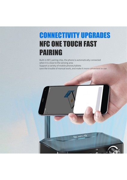 2 Bluetooth 5.3 Ses Verici Alıcı Desteği Nfc USB Kablosuz Adaptör Aux/rca/tf/koaksiyel/6.5mm Arayüz (Yurt Dışından) modelleri