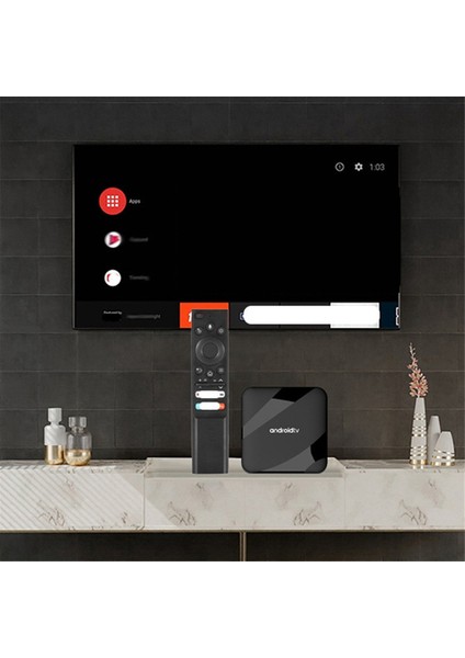 Atv Android 14 Akıllı Tv Kutusu 4GB+64GB Av1 S905W2 Dört Çekirdekli Çift Wifi Ses Uzaktan Medya Oynatıcı 8k 4K Set Üst Kutu Eu Fiş (Yurt Dışından)
