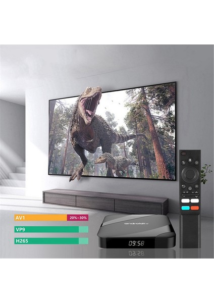 Atv Android 14 Akıllı Tv Kutusu 4GB+64GB Av1 S905W2 Dört Çekirdekli Çift Wifi Ses Uzaktan Medya Oynatıcı 8k 4K Set Üst Kutu Eu Fiş (Yurt Dışından) fiyatları