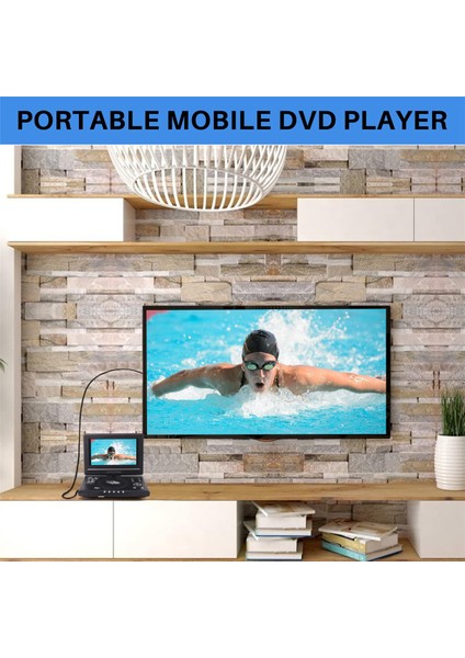 9.8 Inç Taşınabilir Ev Araba DVD Oynatıcı VCD CD CD Tv Oyuncusu USB Radyo Adaptör Desteği Fm Radyo Alma-Ab Fişi (Yurt Dışından) fırsatları
