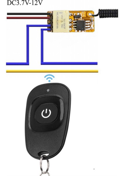 Push Düğmesi Mini Röle Tasarladı Rf Kablosuz Anahtarlar DC3.7V-12V 433MHZ Akıllı Ev Küçük Küçük Uzak Anahtarlar (Yurt Dışından) fırsatları