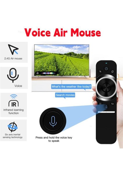 W1S Air Fare 2.4g Kablosuz Ses Uzaktan Kumanda Ir Öğrenme Jiroskop Tv Kutusu Pc Dizüstü Bilgisayar Için Android Pencere Linux Os Için (Yurt Dışından) modelleri