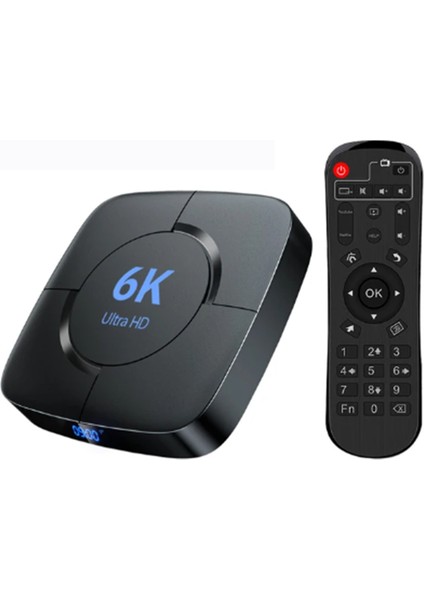 Akıllı 6k Tv Kutusu Android 10 Allwinner H616 Dört Çekirdek 2.4g/5ghz Wifi Bt 32GB 6k 4K Hd Video Medya Oyuncu Seti Ab Fişi (Yurt Dışından)