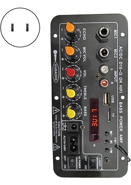 DC10-II 12V Ev Karaoke Açık Araba Ses Subwoofer Amplifikatör Kartı Bluetooth Ekran Amplifikatör Kartı Abd Fişi (Yurt Dışından) fiyatları