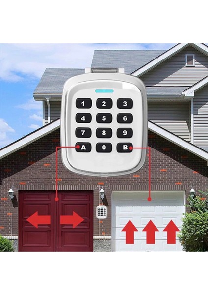 Çok Frekanslı 280-868MHZ 280-868MHZ Kapı Goraj Kapısı Kablosuz Tuş Takımı Kodu Uzaktan Kumanda Açıcı (Beyaz) (Yurt Dışından) indirimleri