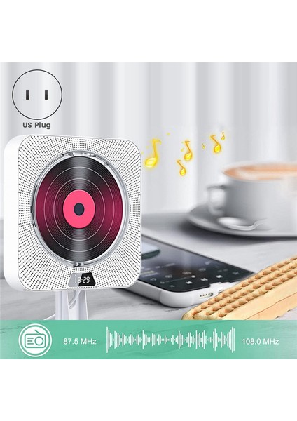 Taşınabilir CD Çalar Bluetooth CD Hoparlör Dijital Ekran Stereo Hoparlör Duvarı Monte Müzik Çalar Öğrenci Için Us Flug (Yurt Dışından) indirimleri