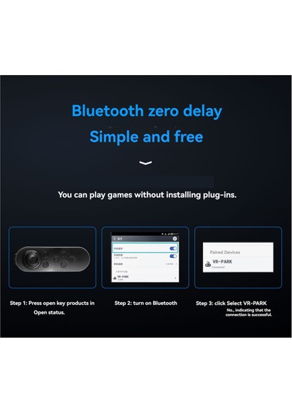 Bluetooth Kablosuz Vr Uzaktan Oyun Denetleyicisi Joystick Gamepad Somatosensoriyel Uzaktan Kumanda Siyah (Yurt Dışından) fiyatları