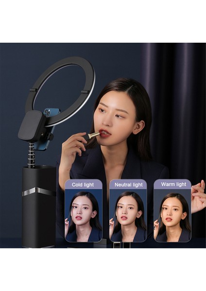 10 Inç Mini Taşınabilir LED Yüzük Dolgu Işık Tripod Masaüstü Ayarlanabilir Uzaktan Kontrol Lambası Canlı Akış Siyahı (Yurt Dışından) fiyatları