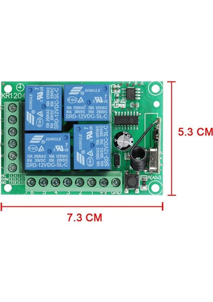 Dc 12V 4ch 4 Ch Kablosuz Rf Uzaktan Kumanda Işık Anahtarı Radyo Alıcı Modülü+Verici Garaj Kapıları/lamba (Yurt Dışından) fiyatları