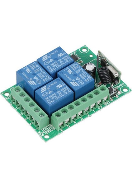 Dc 12V 4ch 4 Ch Kablosuz Rf Uzaktan Kumanda Işık Anahtarı Radyo Alıcı Modülü+Verici Garaj Kapıları/lamba (Yurt Dışından) fırsatları