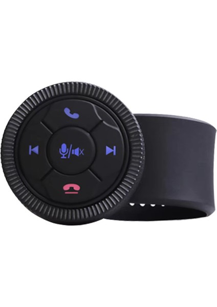 7 Kezli Kablosuz Direksiyon Uzaktan Kumanda Düğmesi Arka Işıklı Araçlı Radyo DVD Android Gps Aksesuarları Siyah (Yurt Dışından)